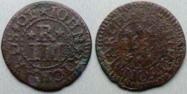 Honiton, John Richards 1663 farthing
